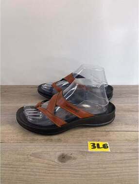 Aerosoft Womens Brown Strappy Orthotic Flip Flops Thong Sandals Size US 7.5
